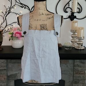 Everlane The Apron Linen Tank Blue Gray NWT 12